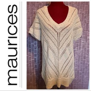 NWT Oatmeal Confetti-Fleck Sweater Tunic